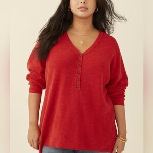 Madewell Waffle Knit Red Sweater